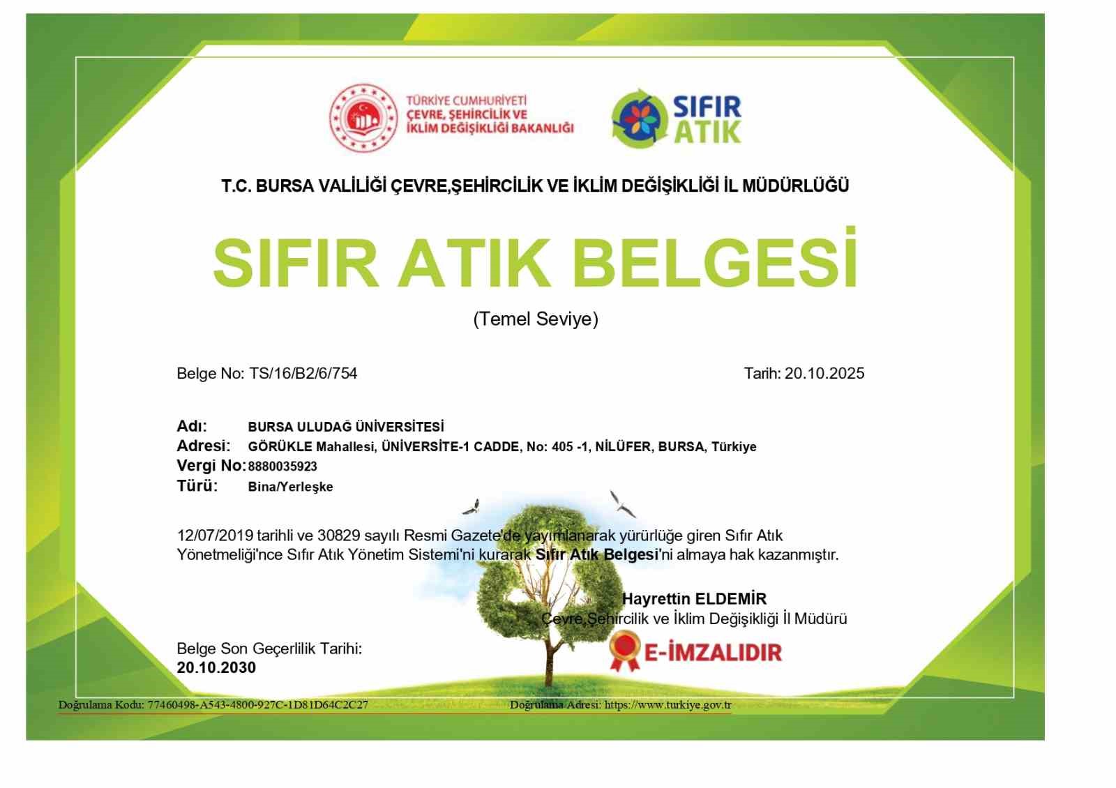 BUÜ’den sıfır atık kararlılığı