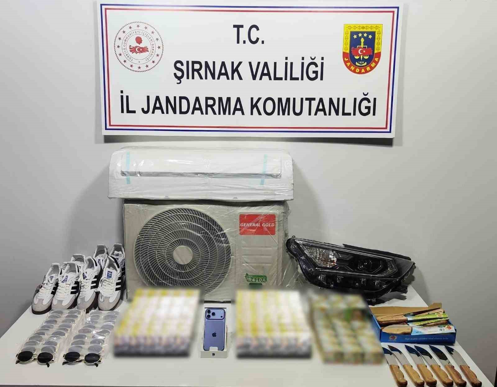 Şırnak’ta 7 buçuk milyon liralık kaçak malzeme ele geçirildi