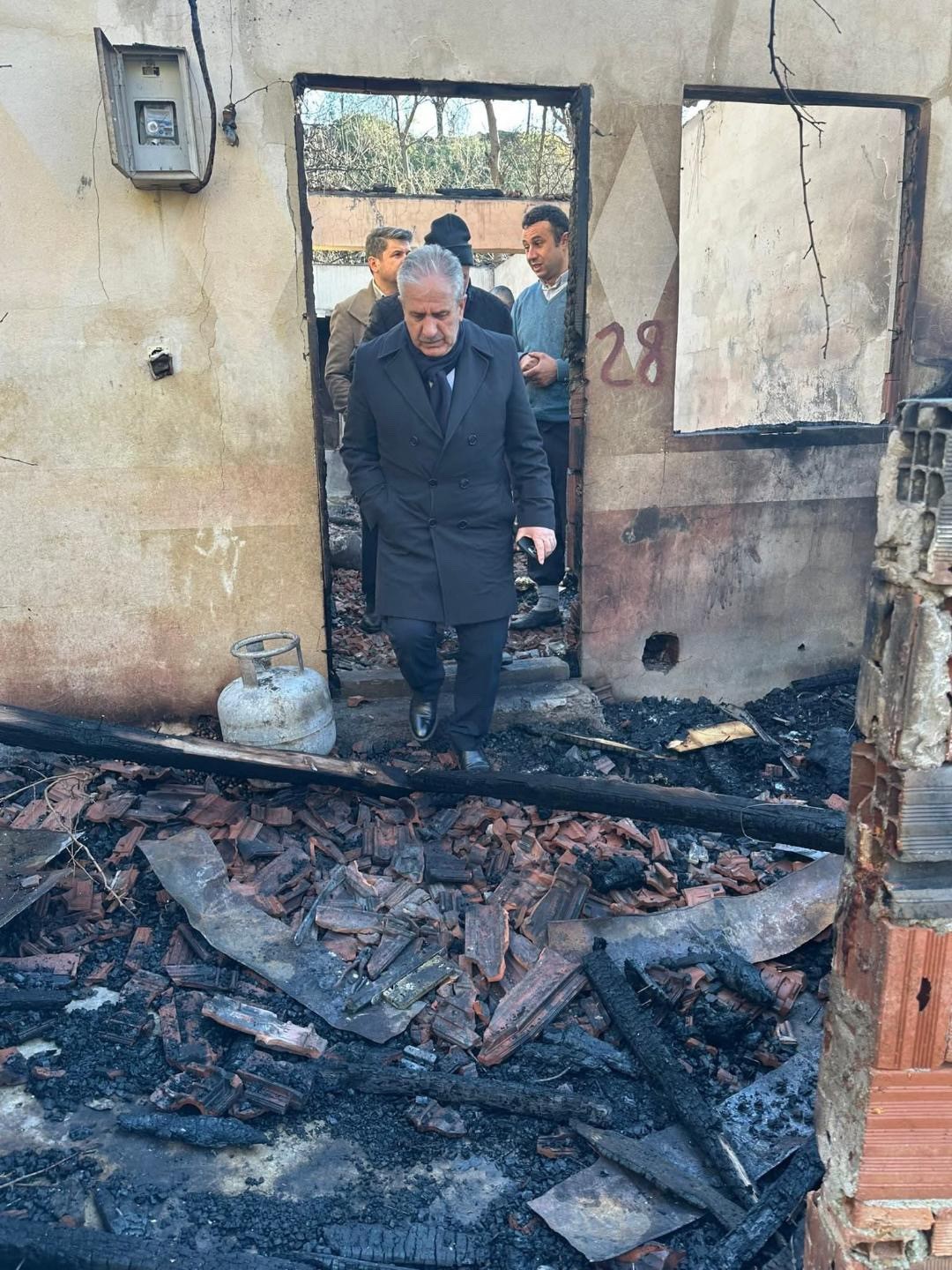 Tokat’ta evde çıkan yangında 50 çuval fındık kül oldu