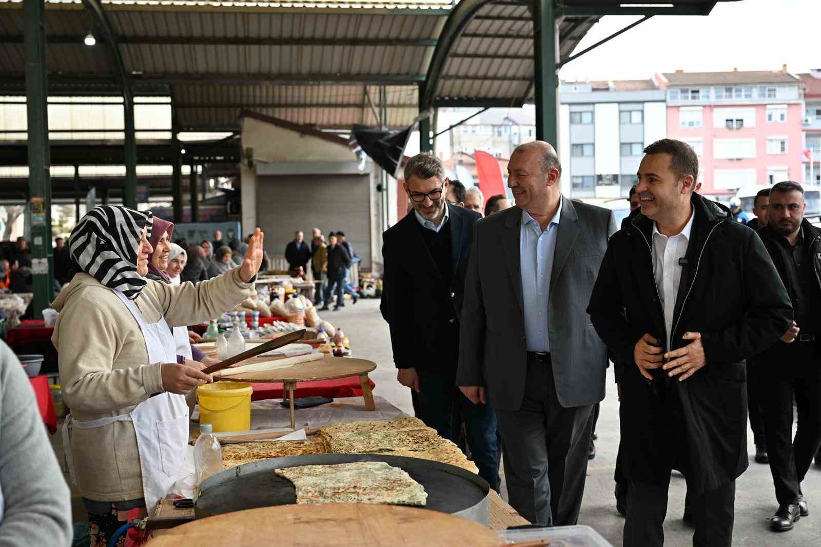 Bigadi&ccedil;li &uuml;reticinin y&uuml;z&uuml;n&uuml; Başkan Akın g&uuml;ld&uuml;rd&uuml;
