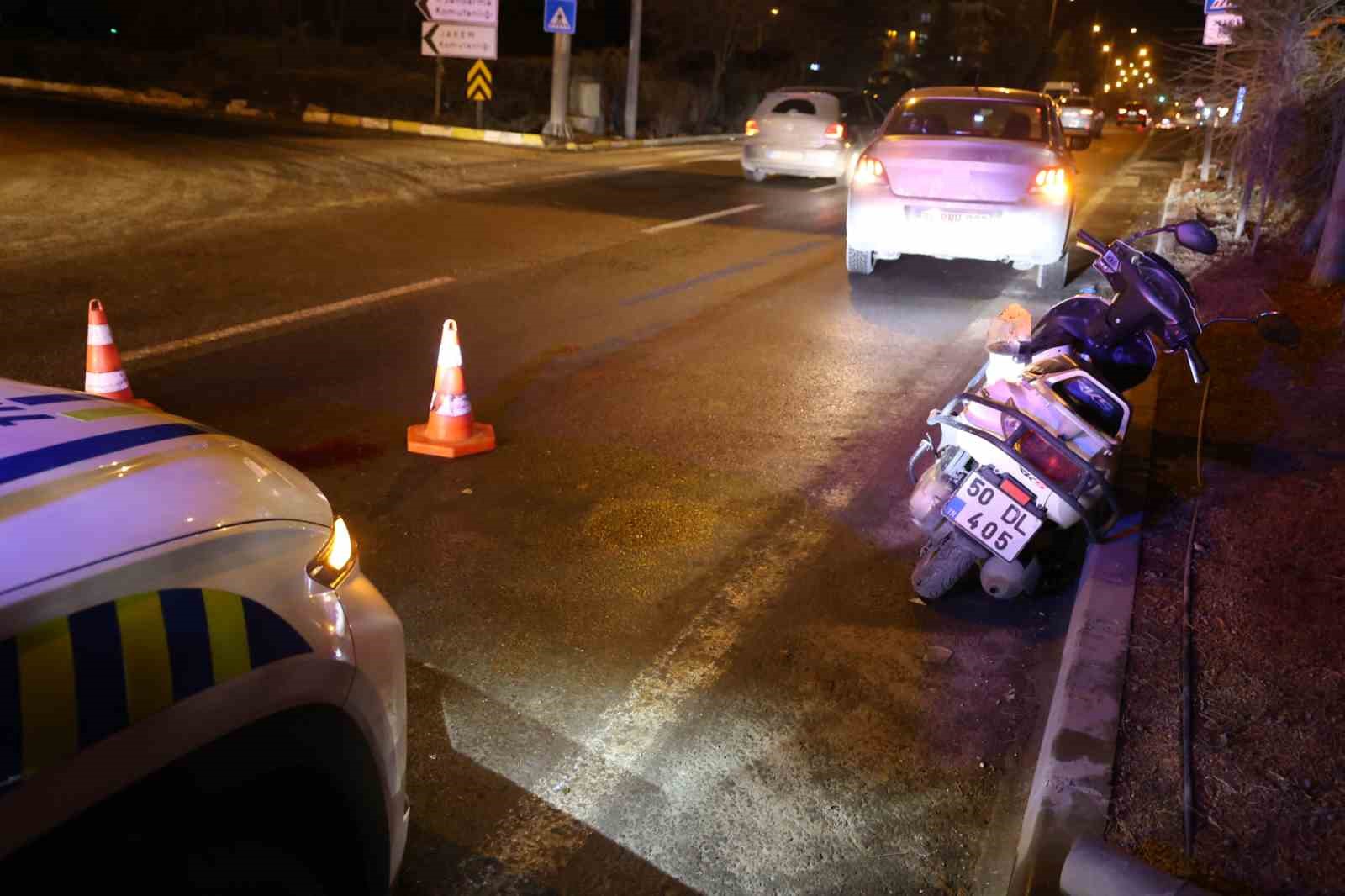 Nevşehir’de devrilen motosikletin sürücüsü yaralandı