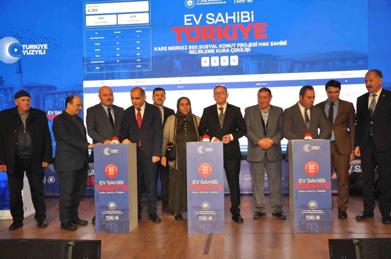 Kars’ta bin 730 konutun kuraları çekildi