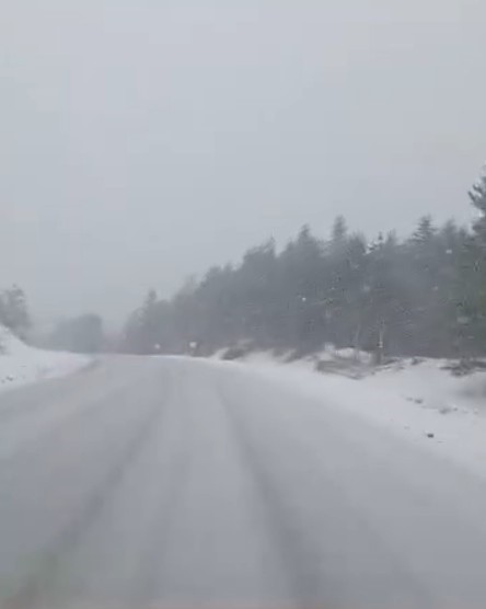 Kastamonu’da yüksek rakımlı bölgelerde kar yağışı etkili oluyor