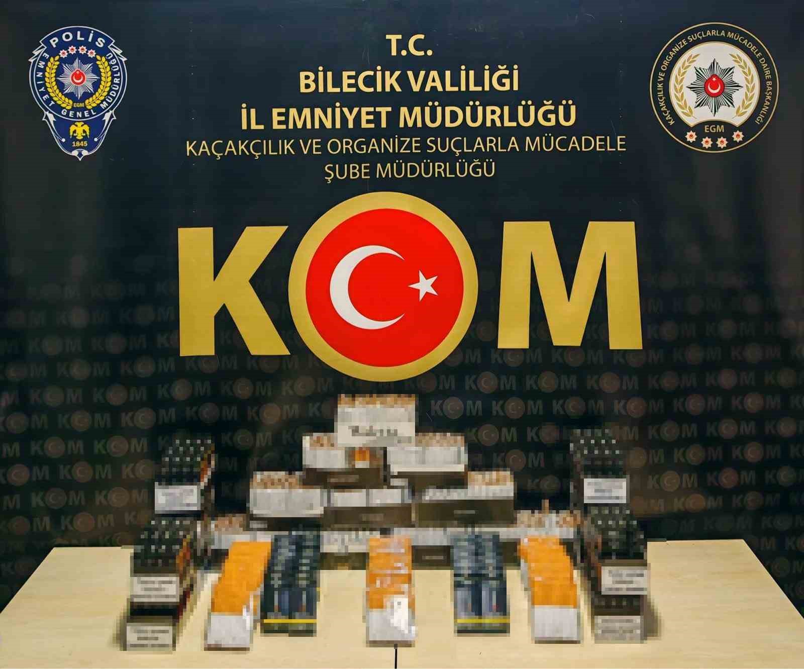 Bilecik’te kaçakçılık operasyonu; binlerce makaron ele geçirildi