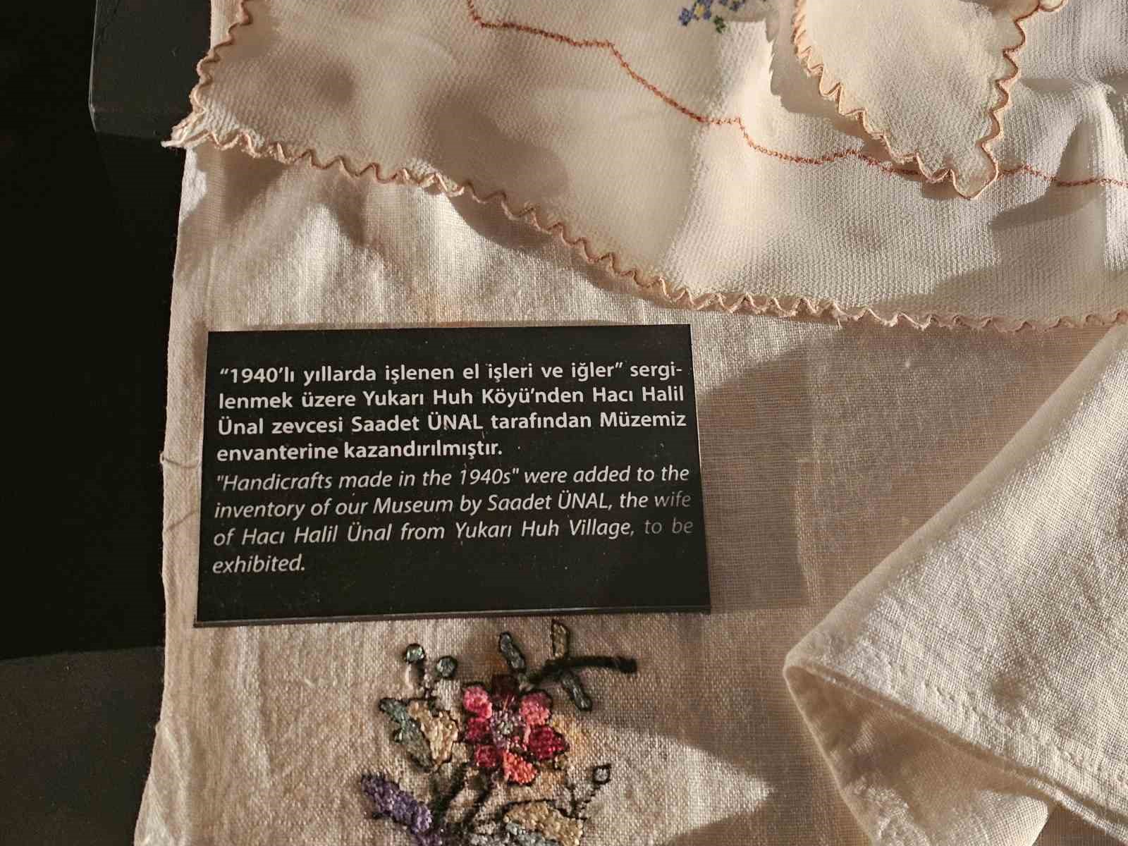 Elazığ Kent M&uuml;zesi&rsquo;deki el işi &uuml;r&uuml;nler ge&ccedil;mişe ışık tutuyor
