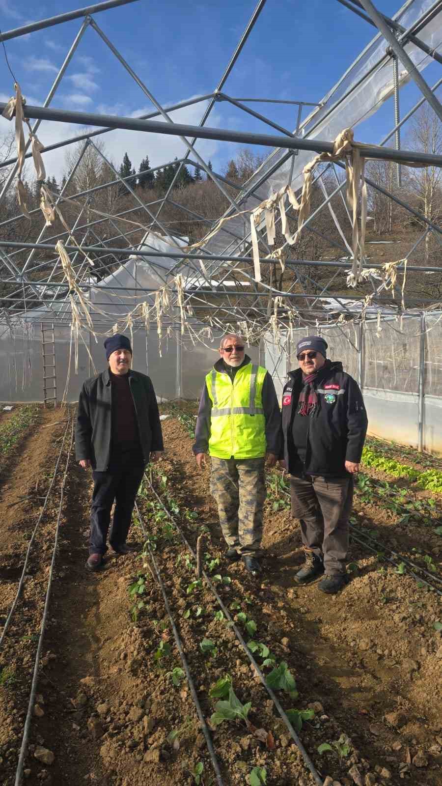 Giresun’da fırtınada bazı seralar ve yayla evleri hasar gördü
