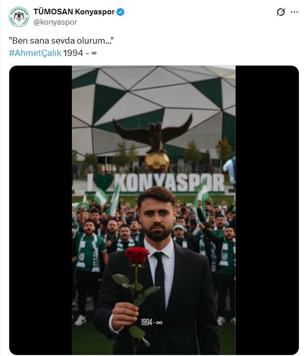 Konyaspor’dan Ahmet Çalık paylaşımı