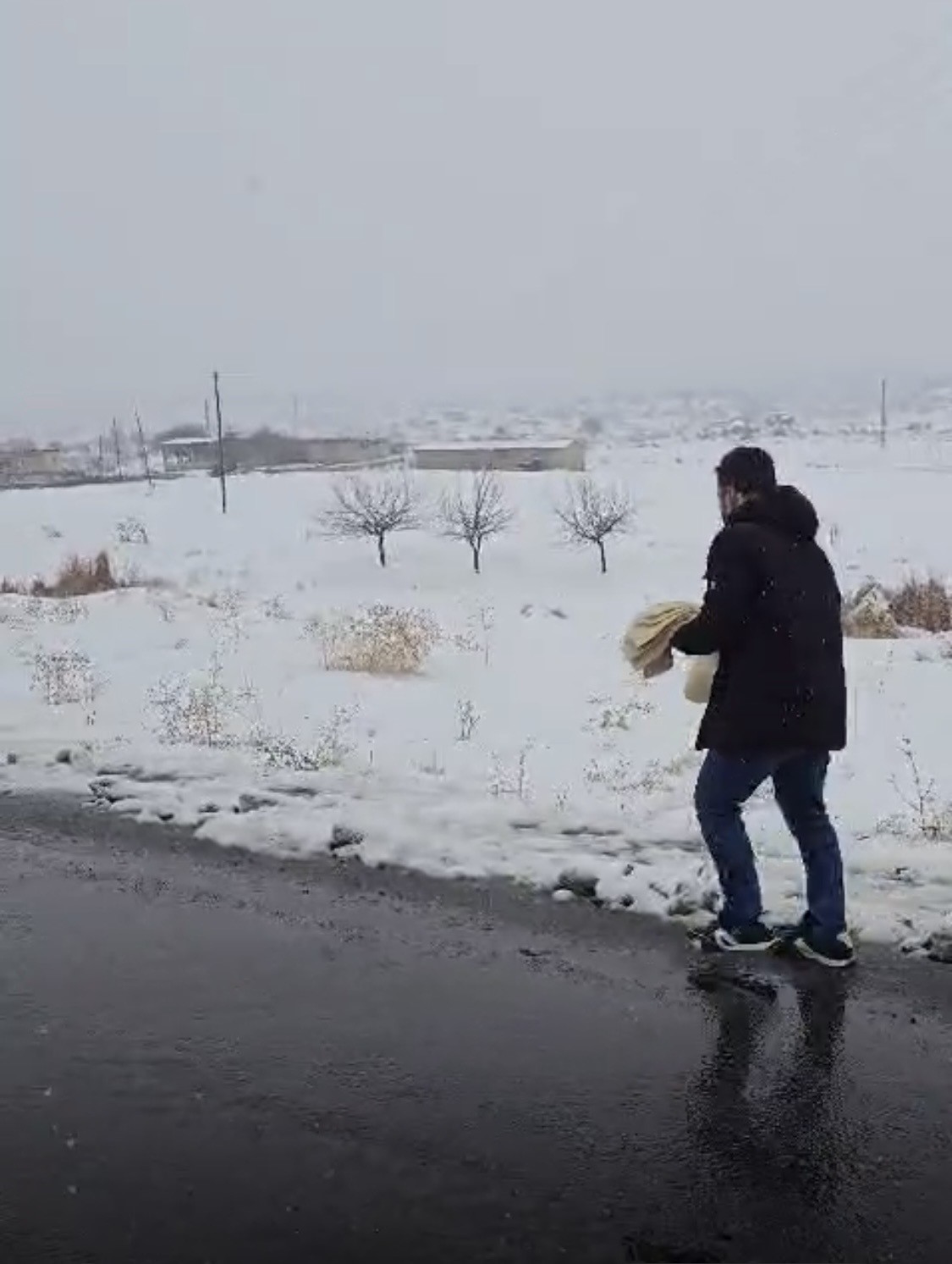 &Ccedil;ermik&rsquo;te yaban hayvanları i&ccedil;in doğaya yem bırakıldı
