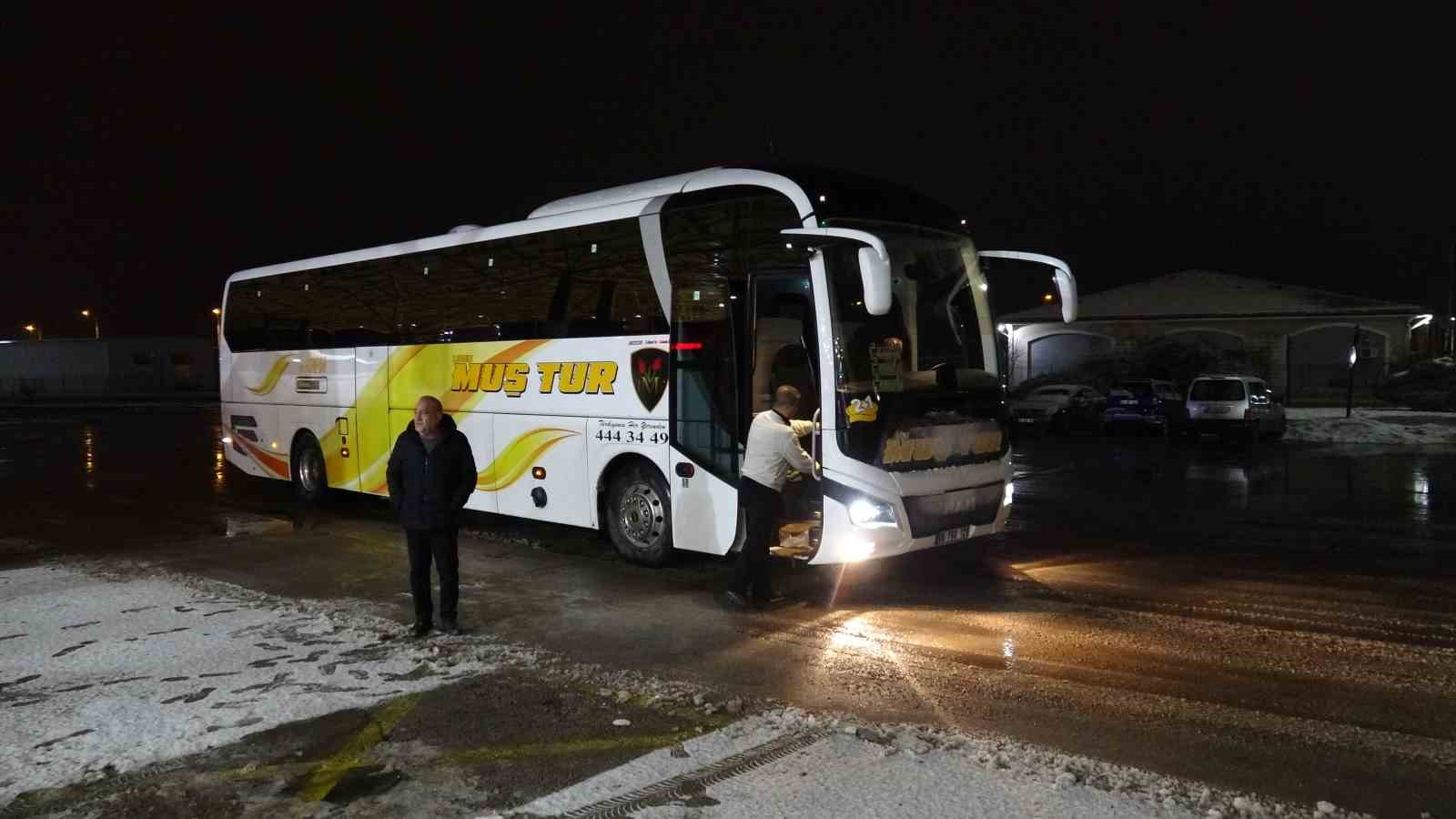 Malatya’da kar yağış nedeniyle otobüs seferleri durduruldu