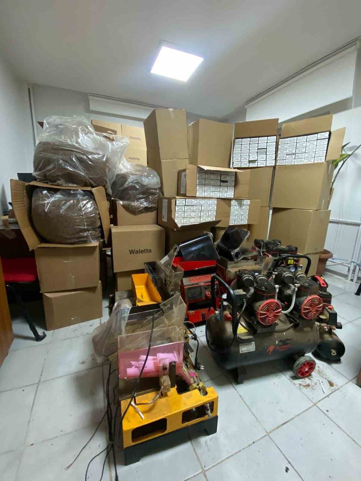 Çiçekdağı’nda kaçak tütün ve imalatı operasyonu