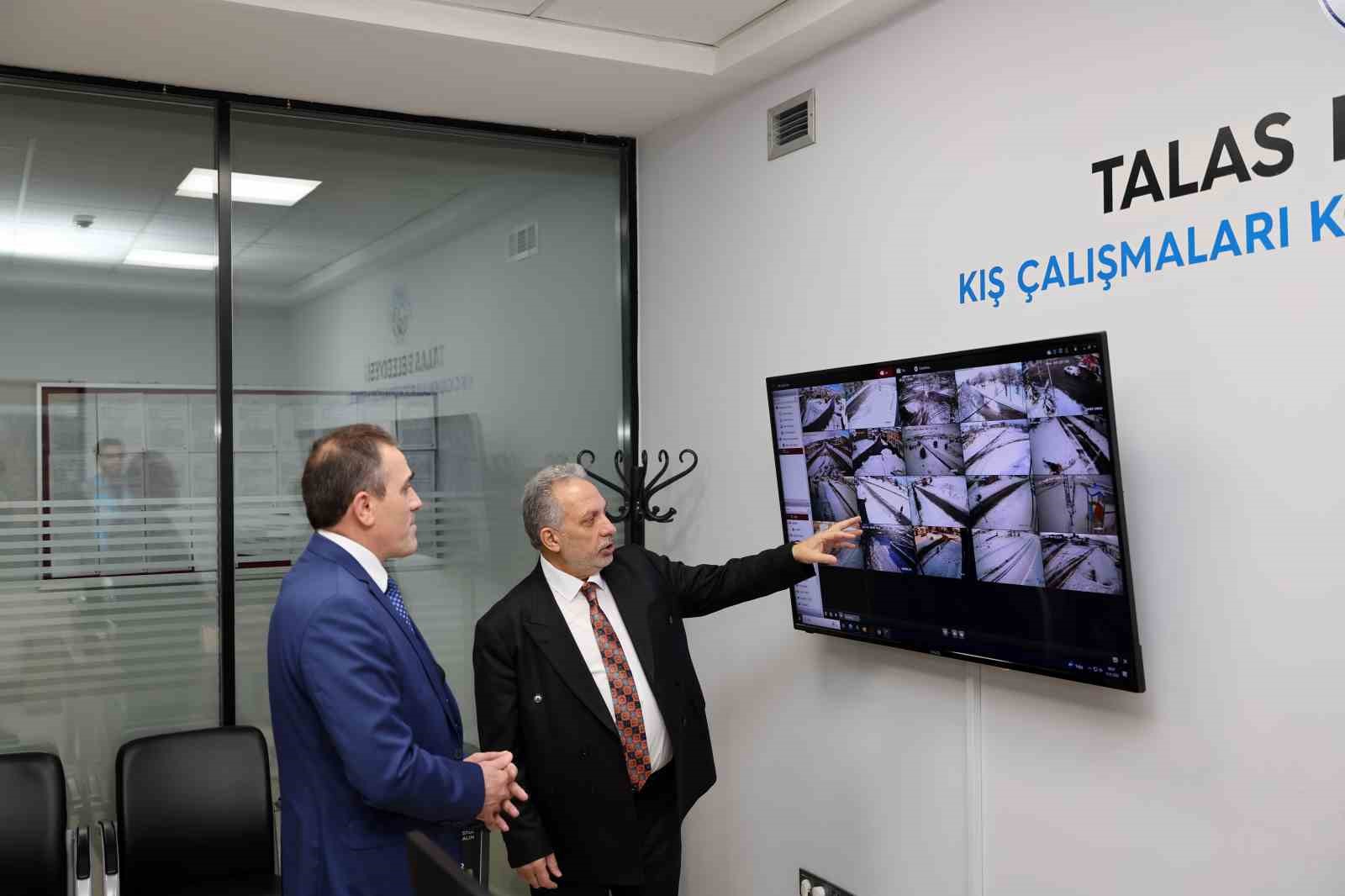 Talas’ta kış çalışmalarına teknolojik takip