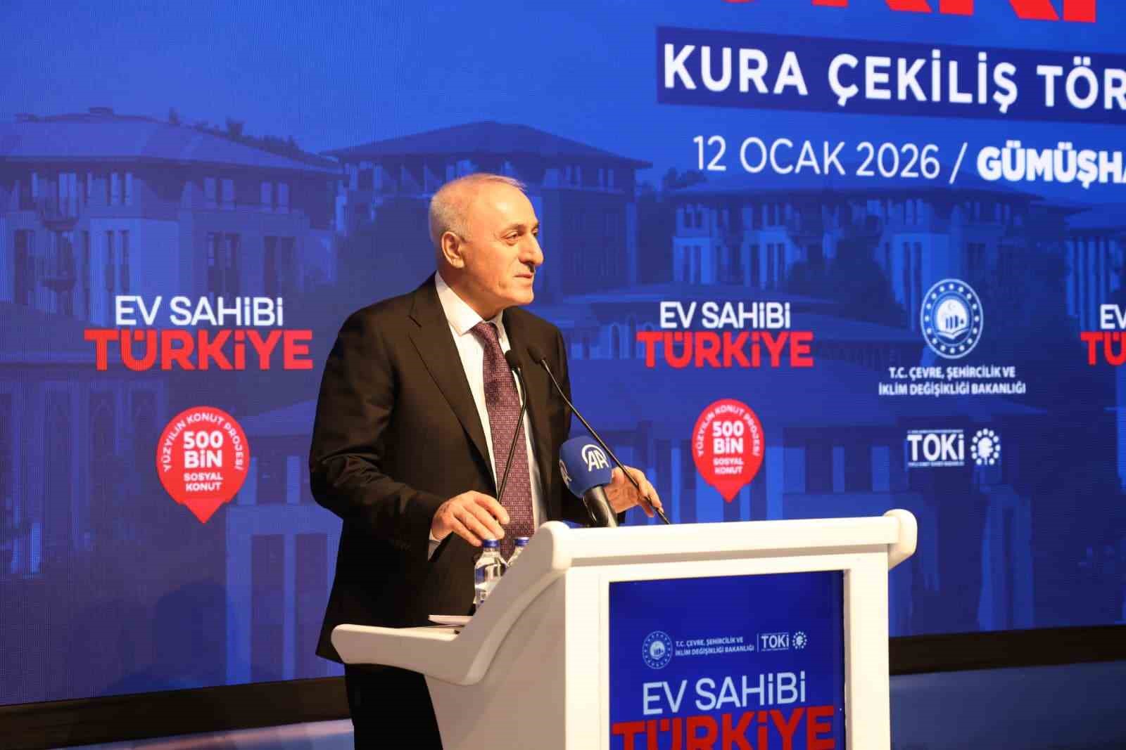 Gümüşhane’de TOKİ kura çekimiyle 940 konutun hak sahipleri belirlendi