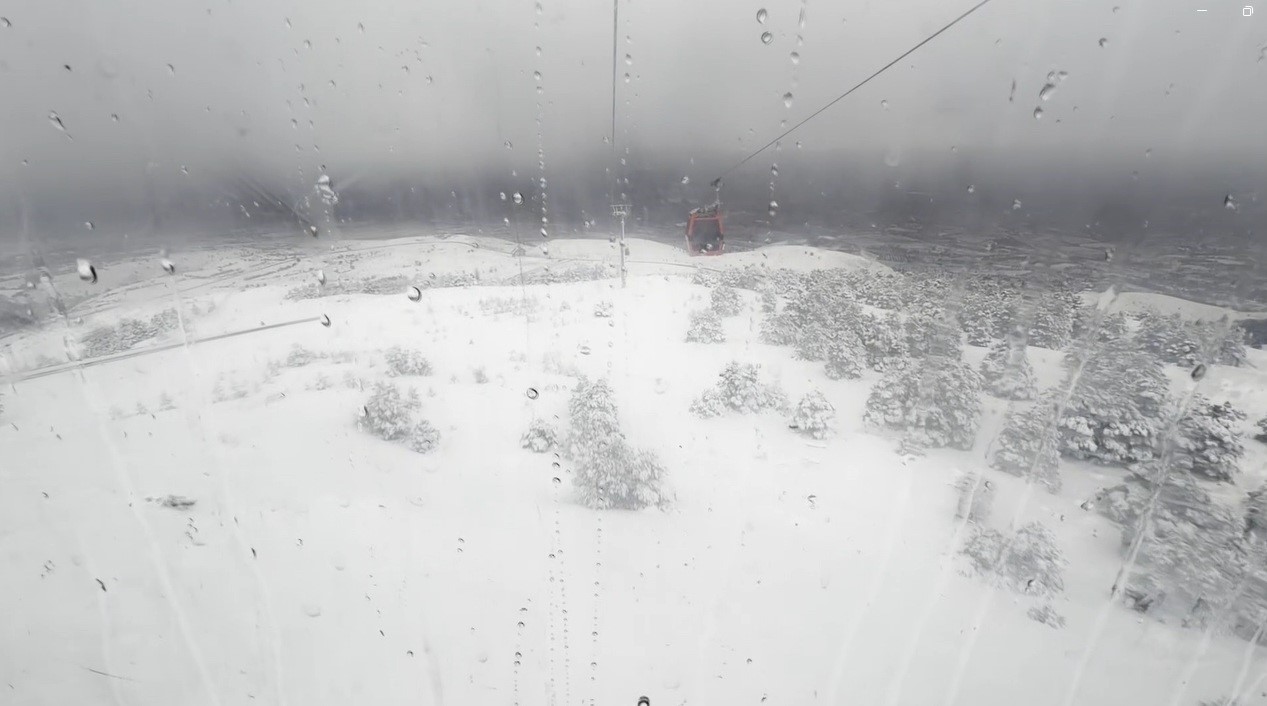 Ergan Dağı’nda kar kartpostallık manzara oluşturdu