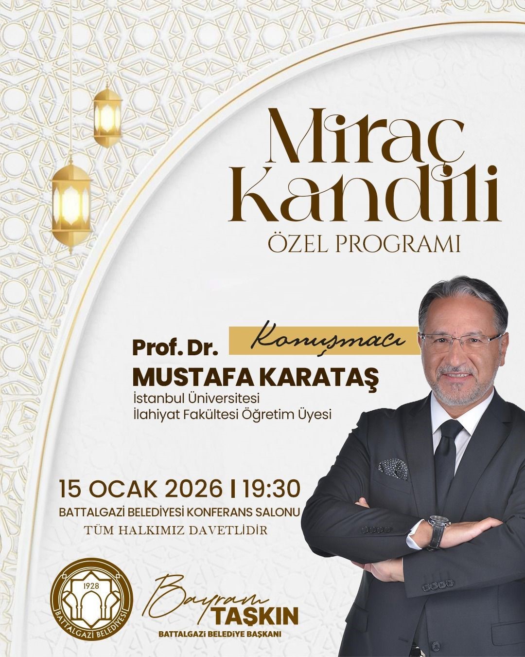 Battalgazi’de Miraç Kandili özel programı