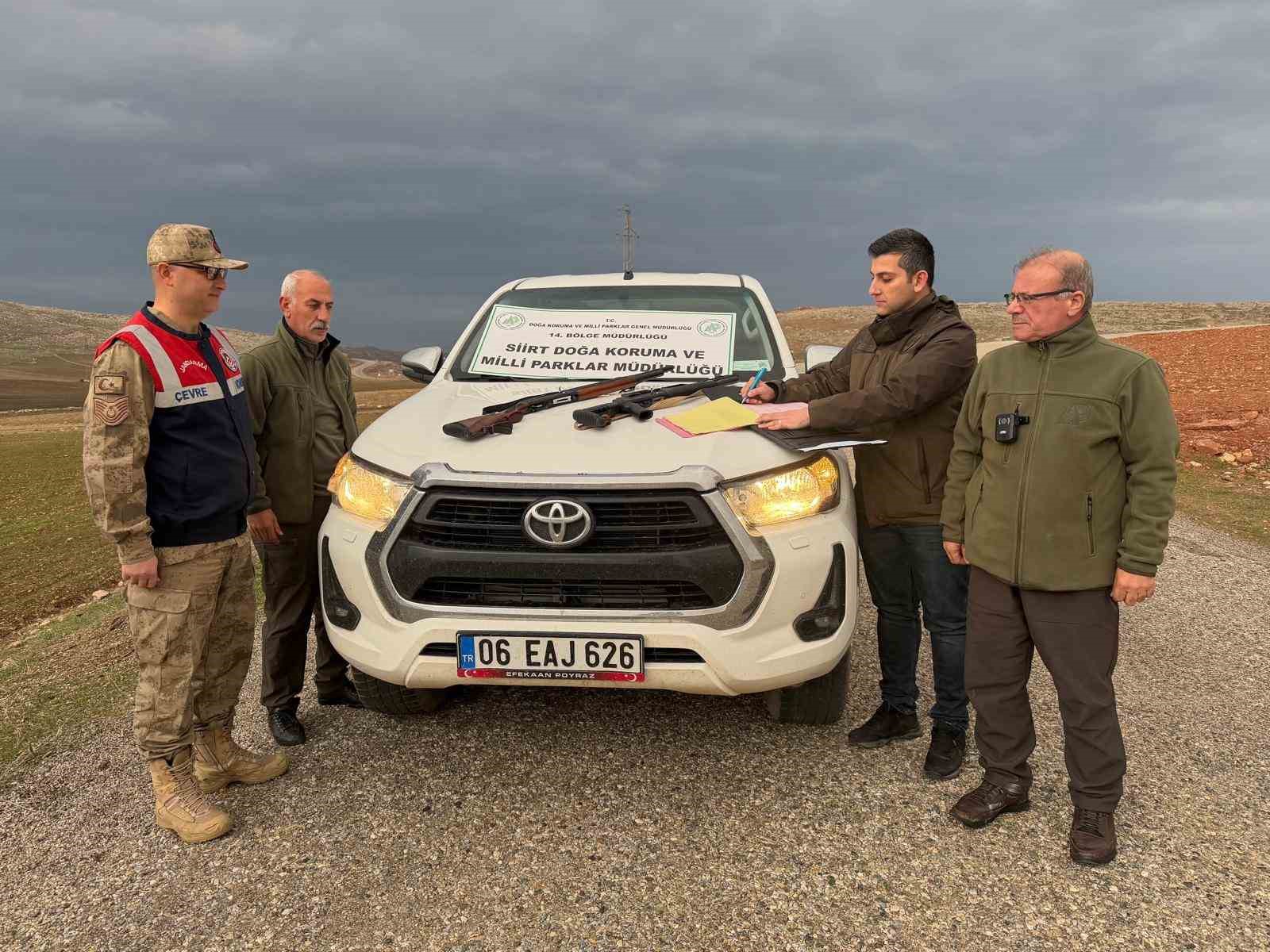 Siirt’te iki kaçak avcıya 38 bin lira ceza