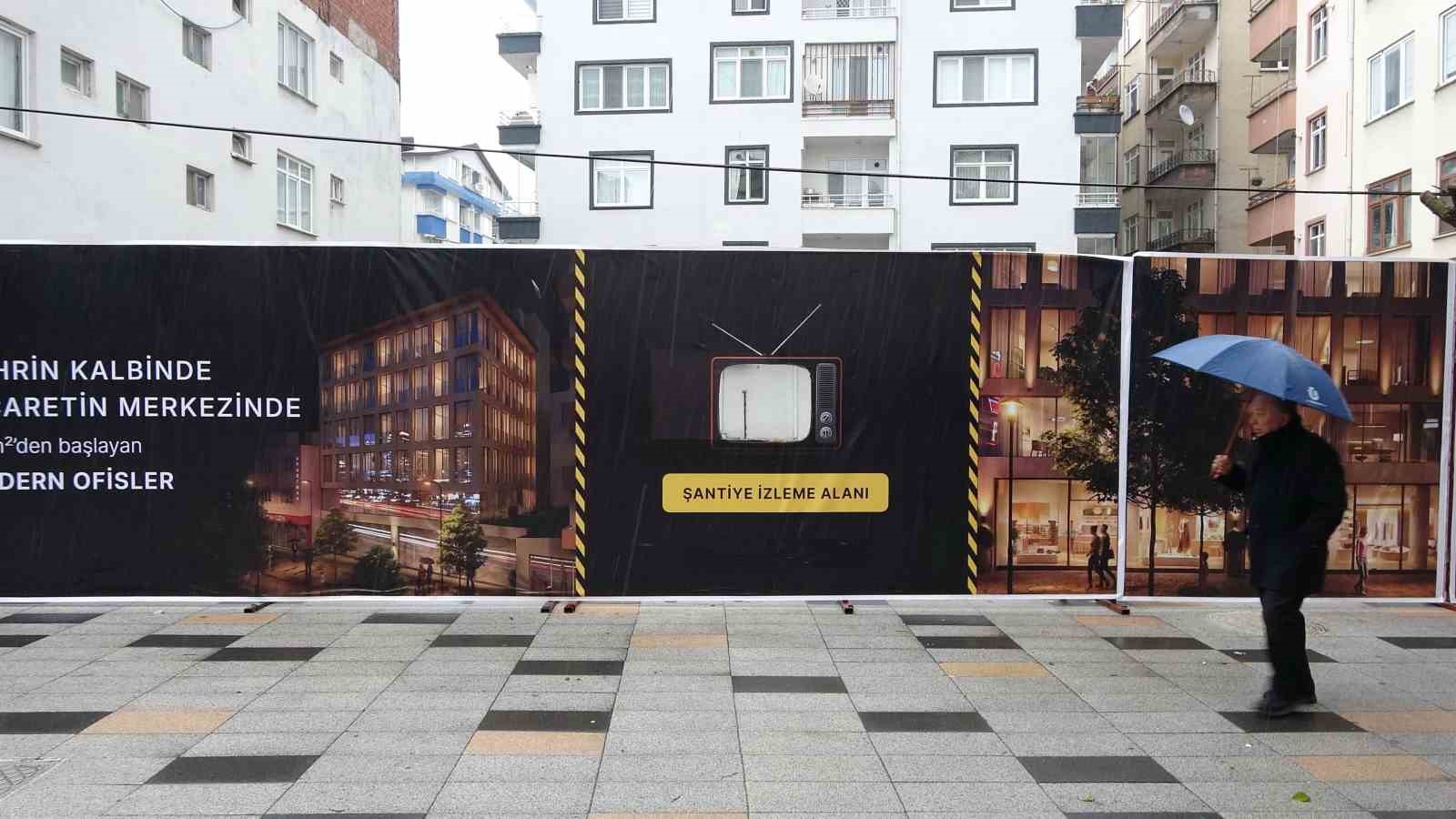 Şantiye meraklılarına &ouml;zel tasarım: Ordu&rsquo;da televizyon şeklinde izleme alanı
