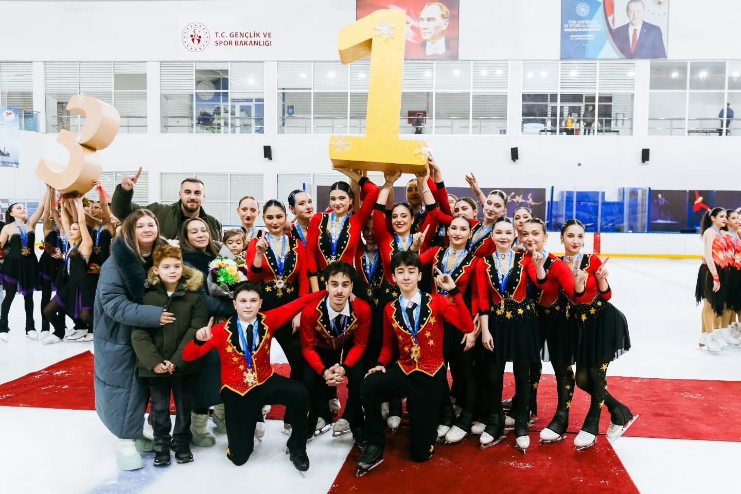 Kocaeli takımları, senkronize buz pateninde kürsüyü kaptırmadı