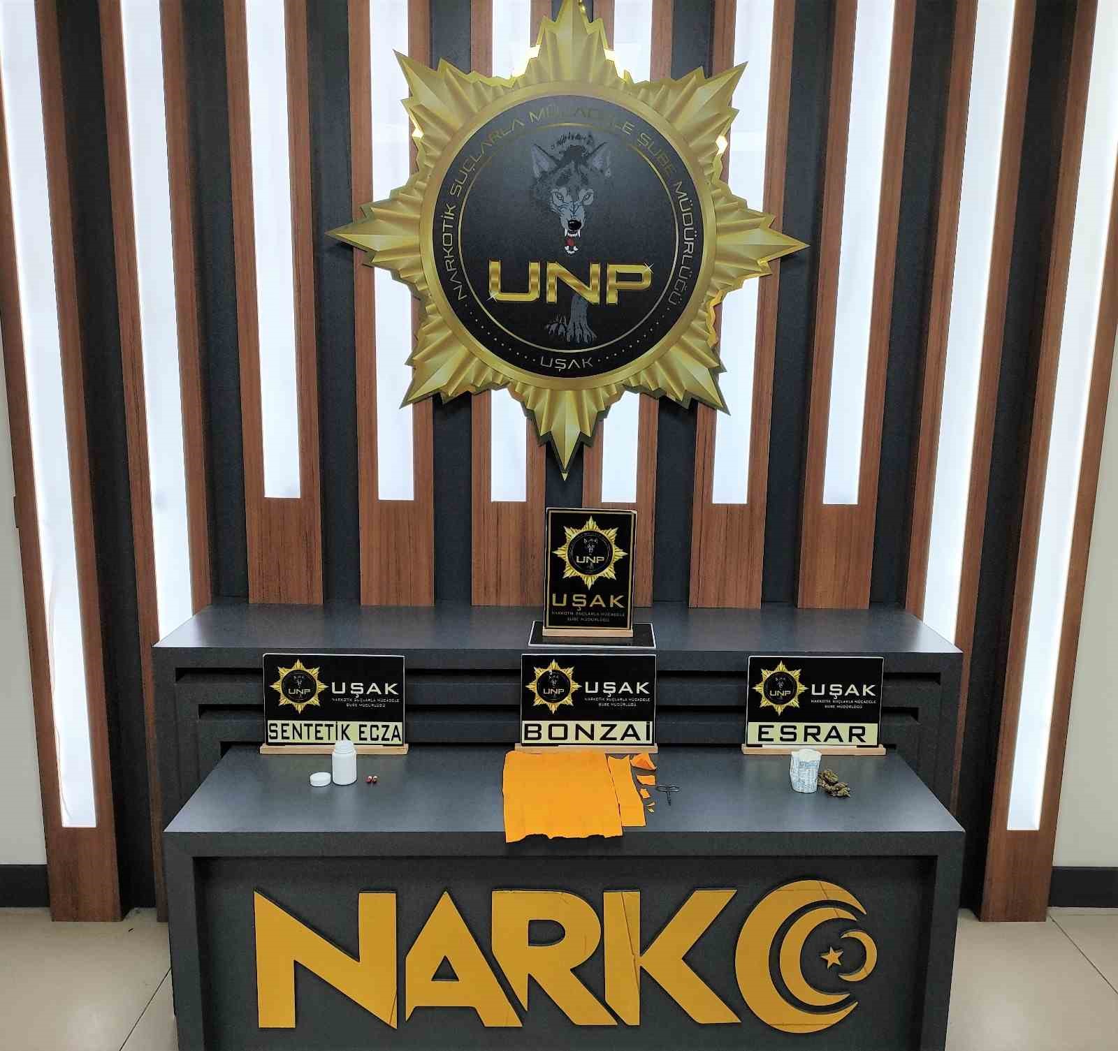 Uşak’ta çok sayıda uyuşturucu madde ele geçirildi