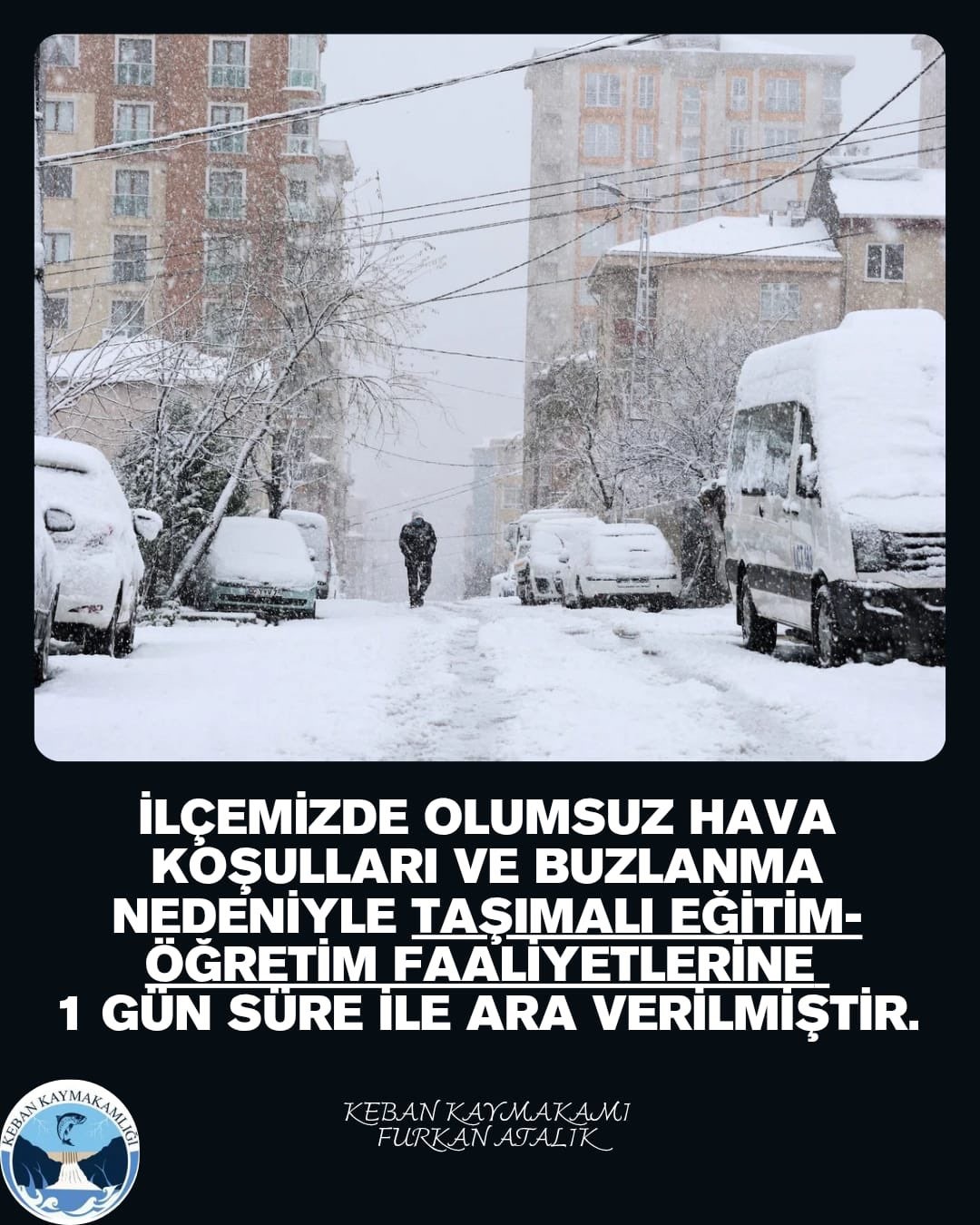 Elazığ&rsquo;ın iki il&ccedil;esinde taşımalı eğitime ara verildi
