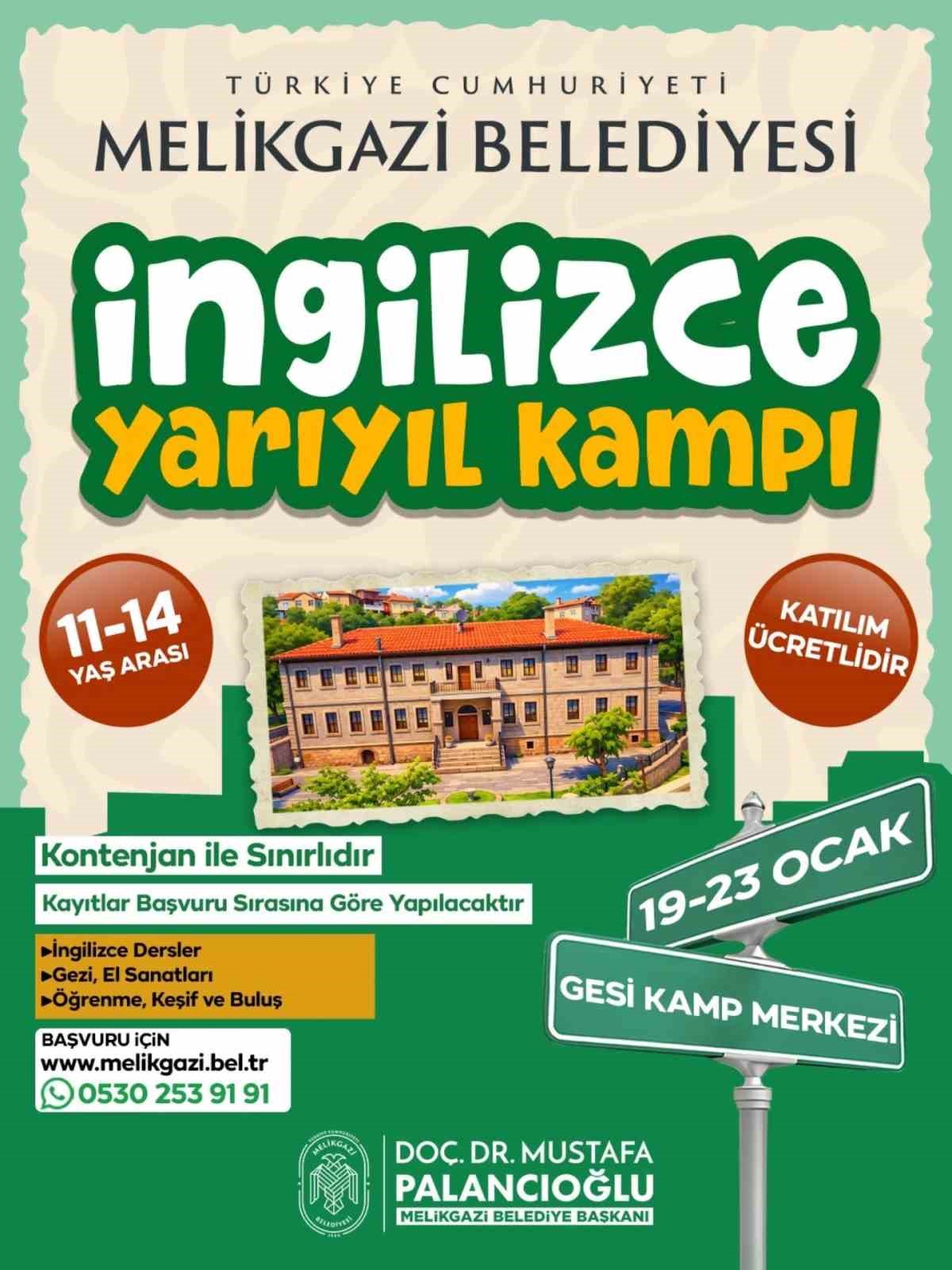 Melikgazi Belediyesi&rsquo;nden İngilizce Yarıyıl Kampı
