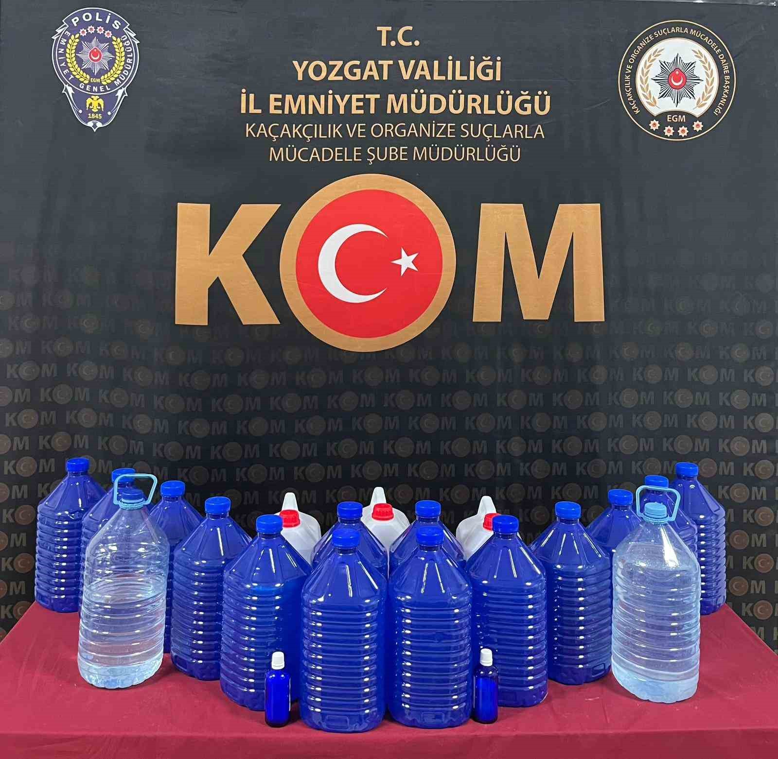 Yozgat’ta kaçak alkol yakalandı