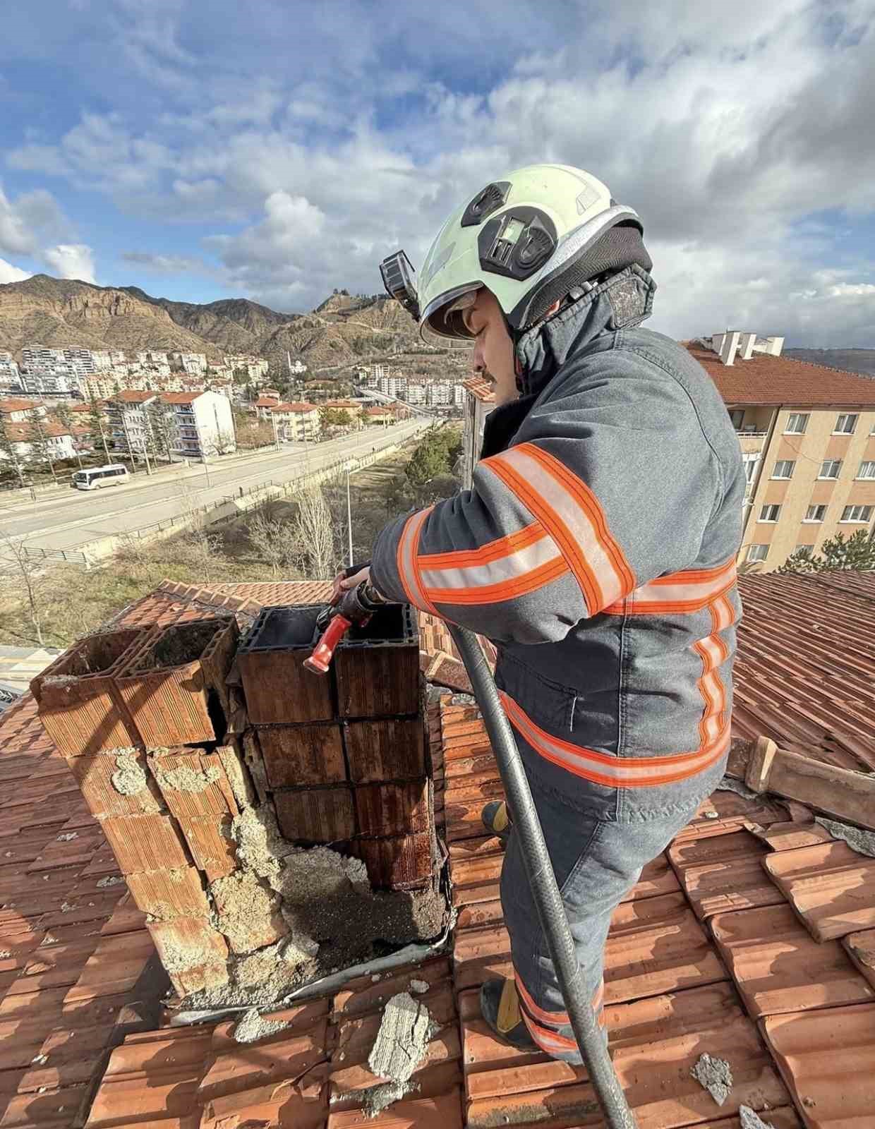 &Ccedil;ankırı&rsquo;da korkutan baca yangını
