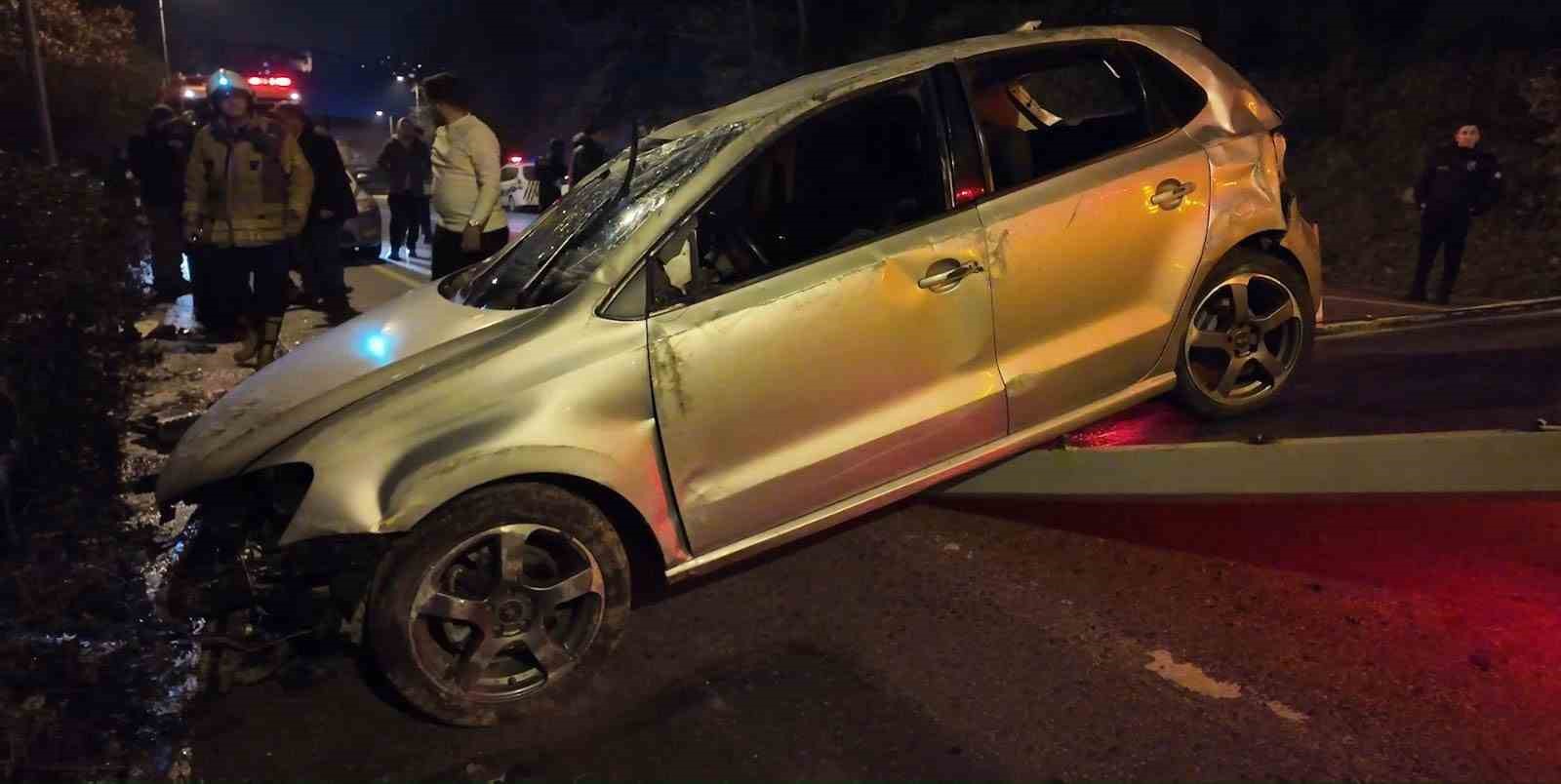 Beykoz&rsquo;da otomobil takla attı: 2 yaralı
