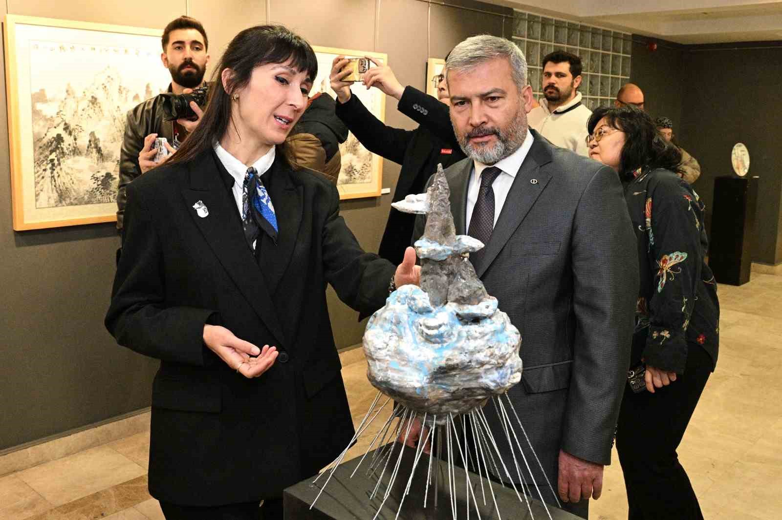 Türkiye-Çin diplomatik ilişkilerinin 55’inci yılı sanat sergisiyle kutlandı