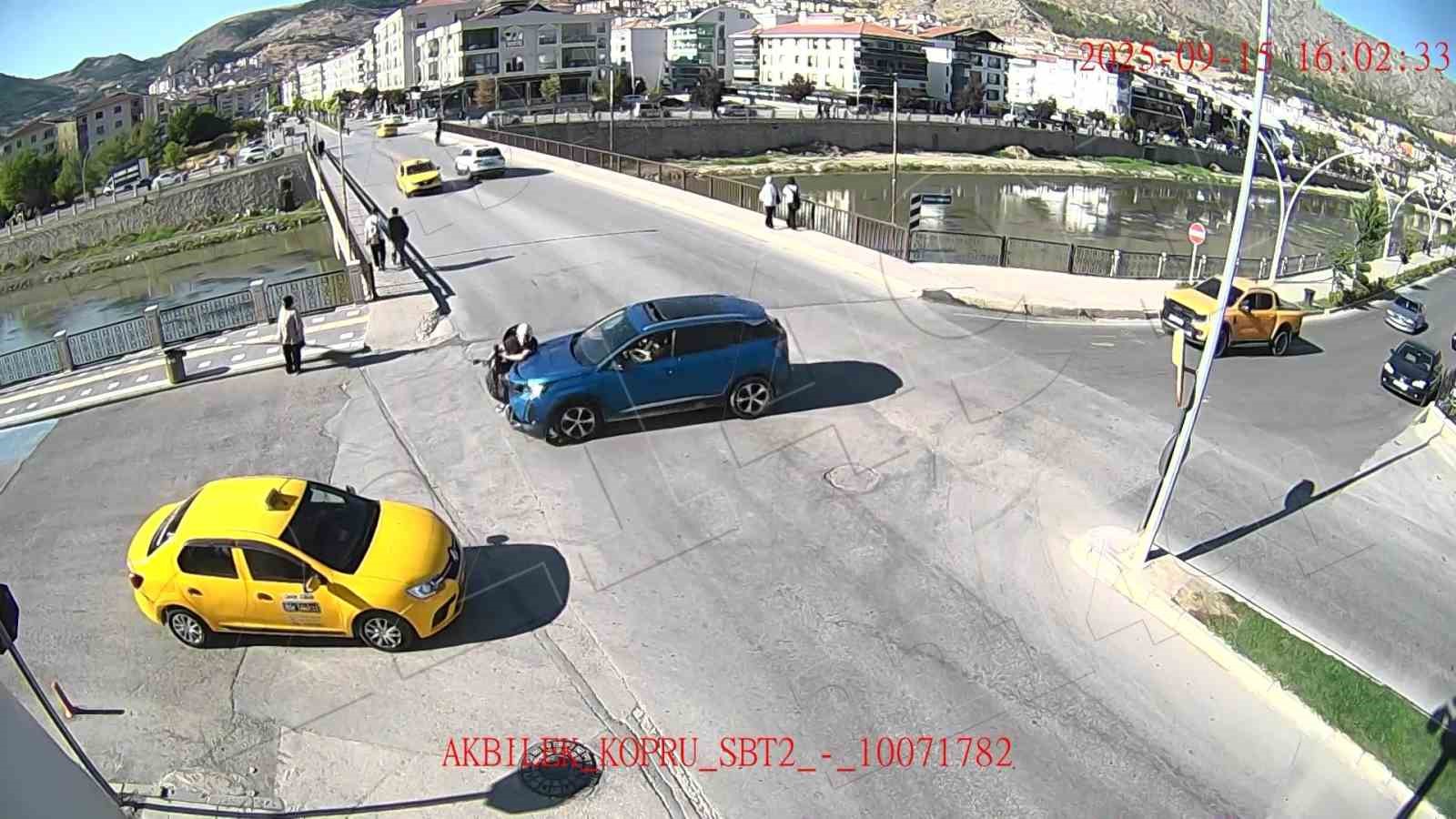 Amasya’da trafik kazaları kamerada
