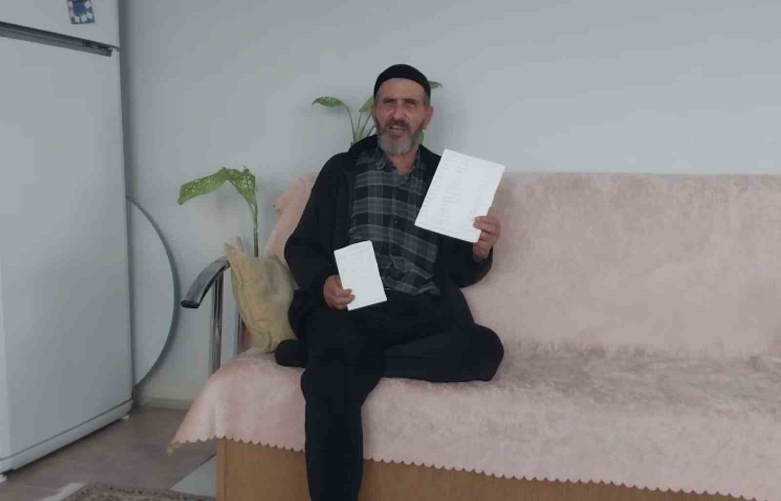 Dededen torunları için teşvik takdirnamesi