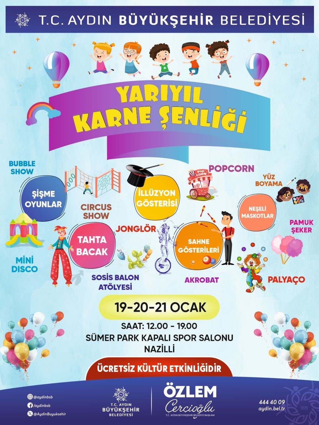 Aydın B&uuml;y&uuml;kşehir Belediyesi&rsquo;nden &ccedil;ocuklara yarıyıl tatili hediyesi
