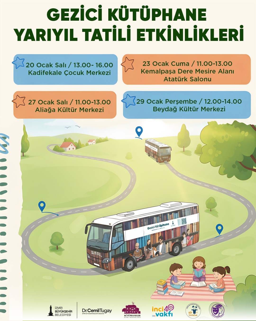 Gezici K&uuml;t&uuml;phane tatilde yollara &ccedil;ıkıyor
