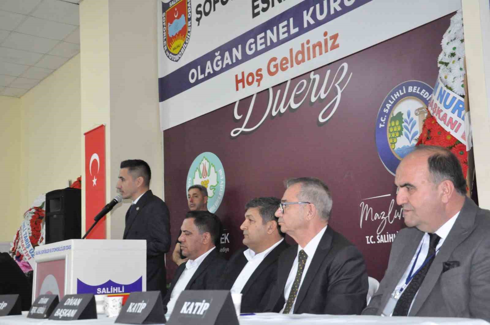 Salihli Şof&ouml;rlerde Samet Balg&ouml;n&uuml;l, yeniden başkan se&ccedil;ildi
