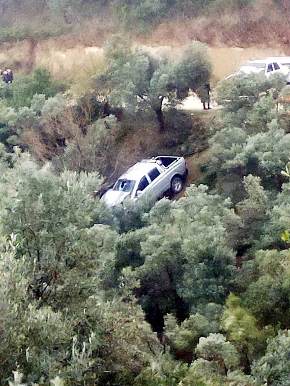 Tirilye-Mudanya kaygan yoldaki kaza ucuz atlatıldı
