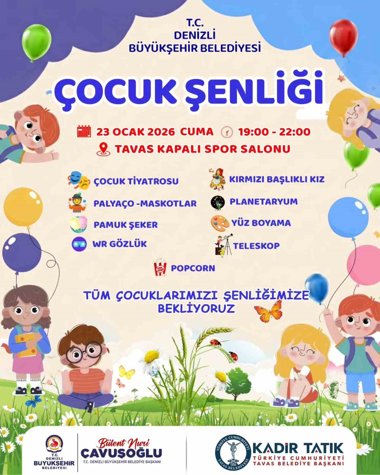 Tavaslı çocuklar yarıyıl şenliğinde eğlenecek