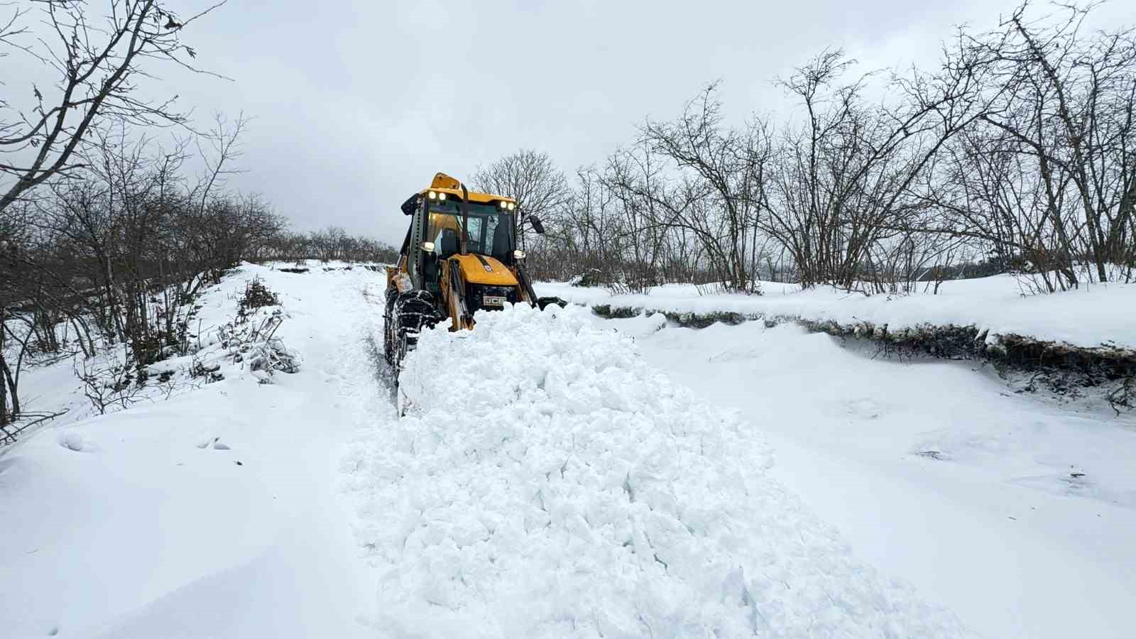 Ordu&rsquo;da karla m&uuml;cadele s&uuml;r&uuml;yor
