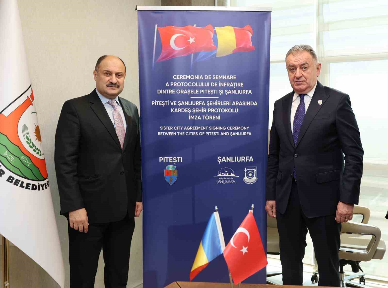 Şanlıurfa ile Romanya&rsquo;nın Piteti kenti kardeş şehir oldu
