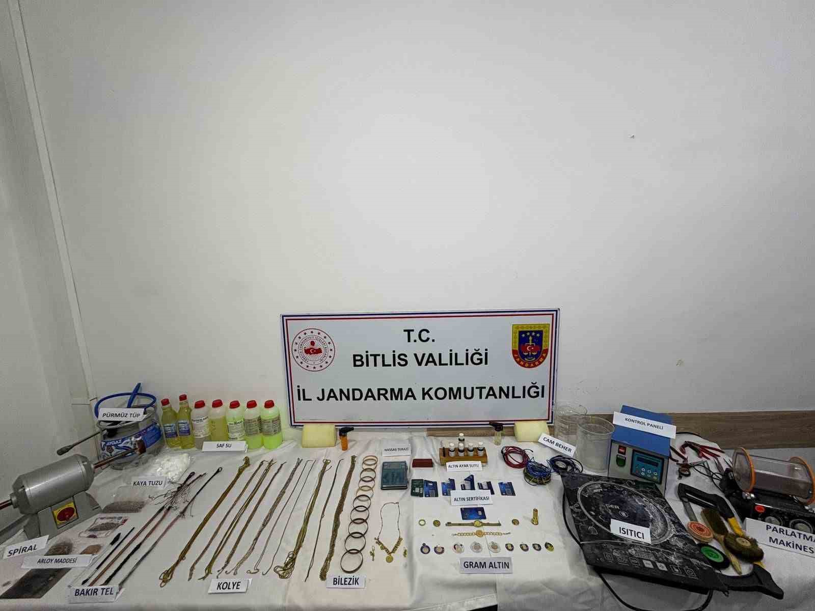 Bitlis’teki sahte altın operasyonunda 2 kişi tutuklandı