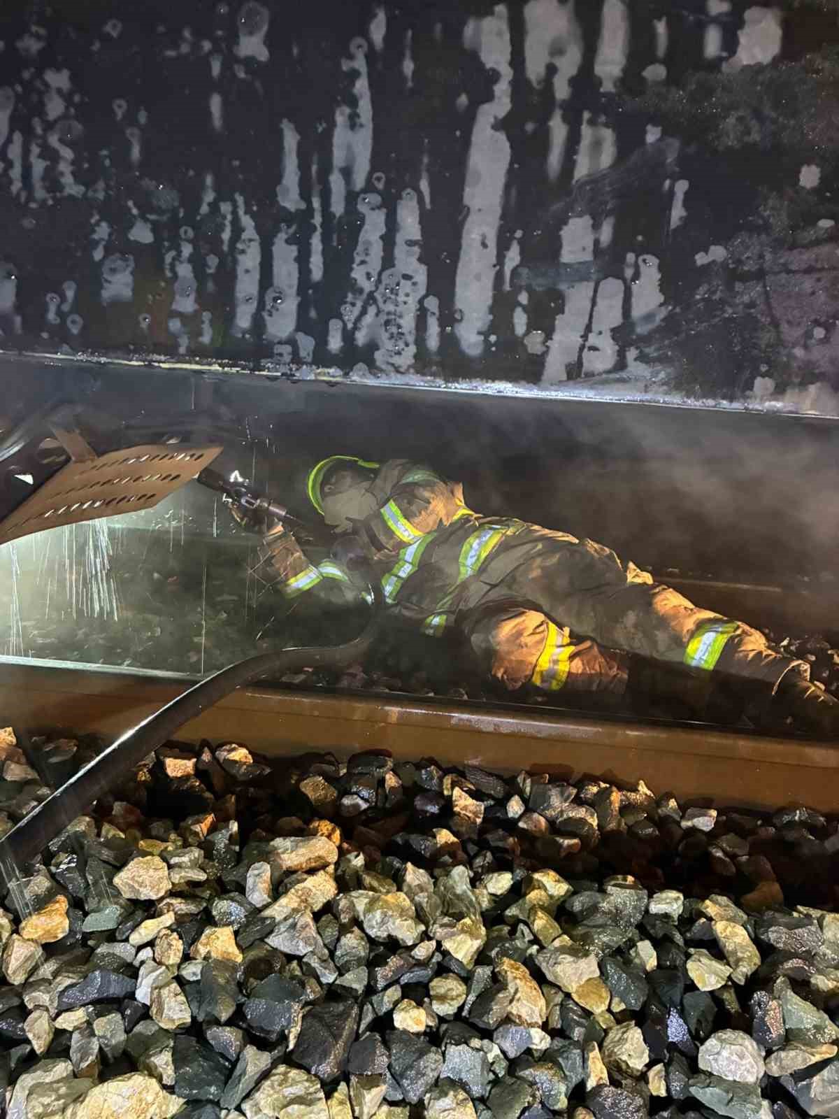 Susurluk&rsquo;ta y&uuml;k treninde yangın paniği
