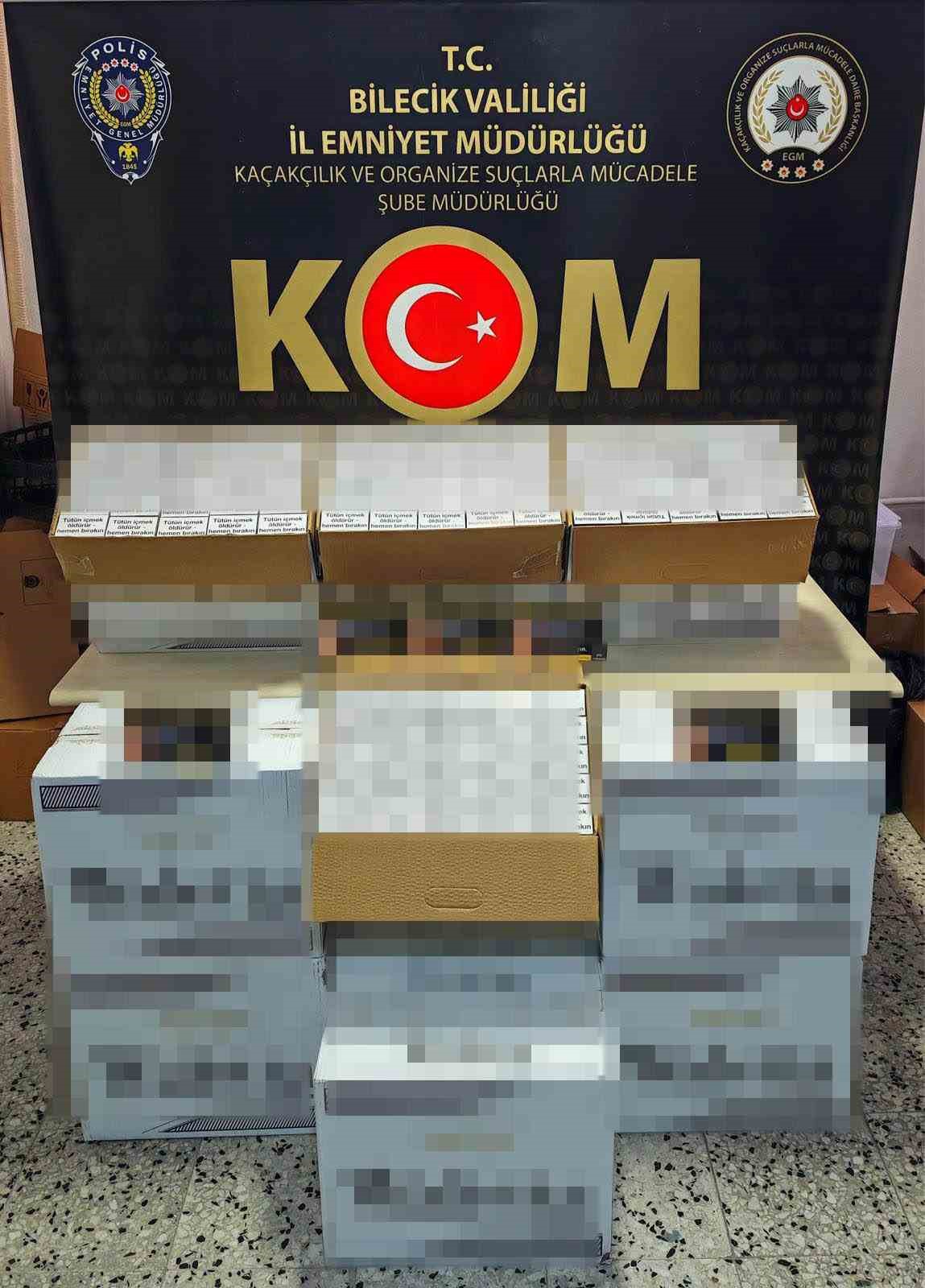 Durdurulan araçta 100 bin adet boş makaron ele geçirildi