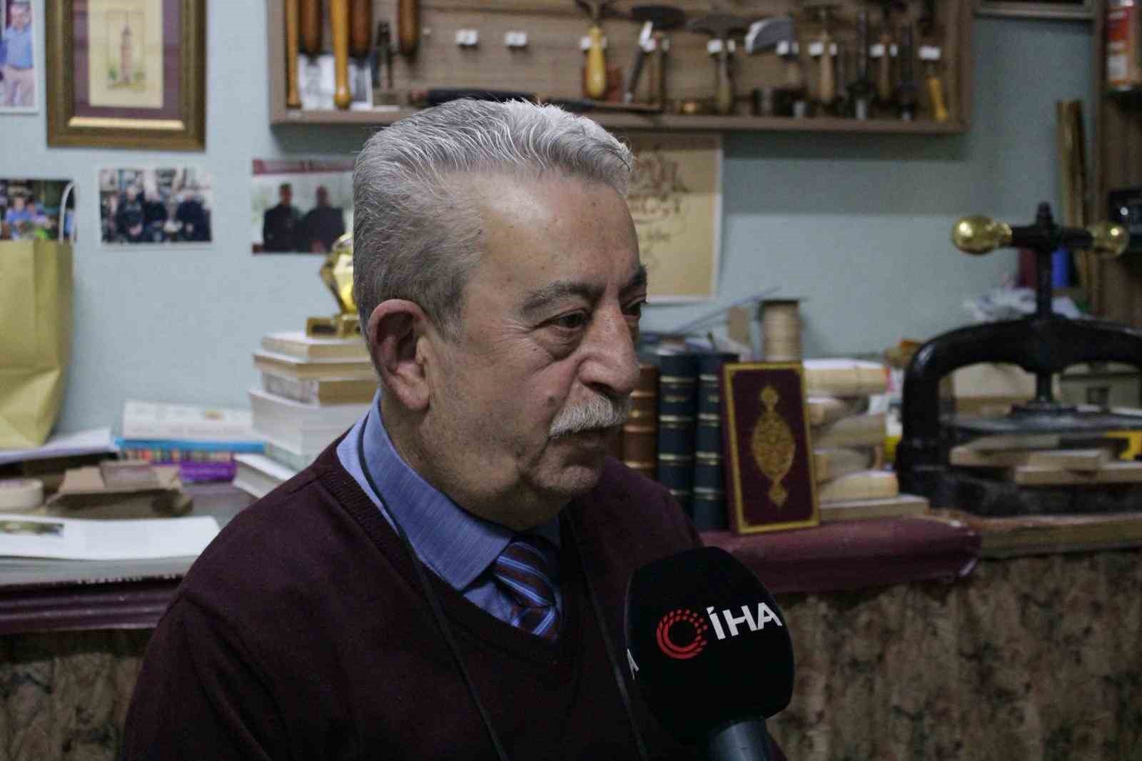 60 yıllık mücellit ustasına Kültür ve Turizm Bakanlığı’ndan "Yaşayan İnsan Hazineleri Ödülü"