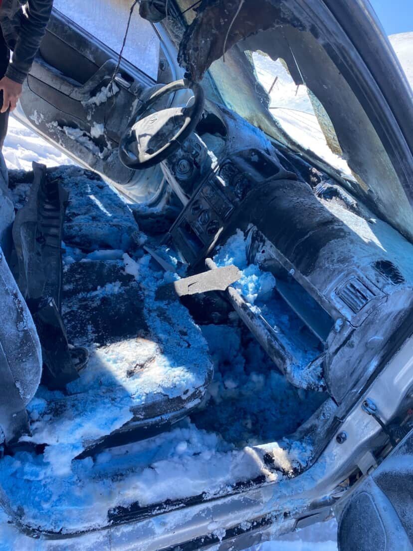 Muş’ta seyir halindeki otomobil alev aldı