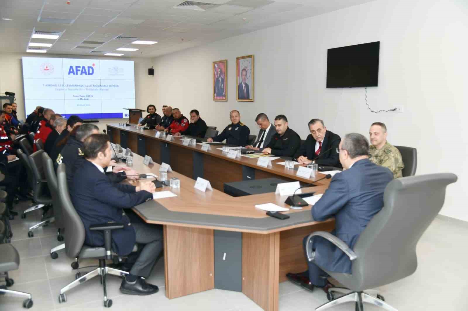 Süleymanpaşa’da AFAD ekiplerinin mahalle bazlı müdahale alanları belirlendi