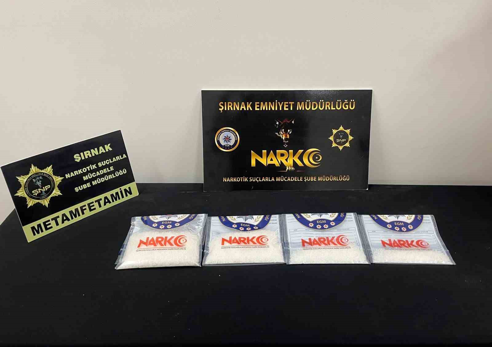 Şırnak’ta narkotik operasyonu: Yarım kilo metamfetamin ele geçirildi