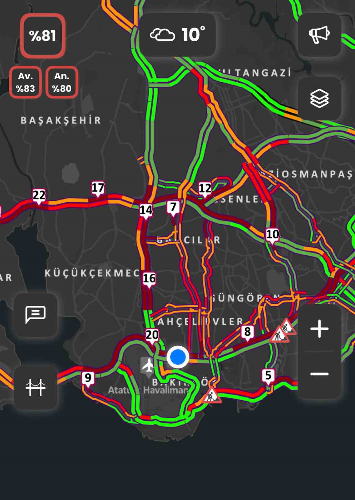 İstanbul’da trafik yoğunluğu yüzde 81’e çıktı