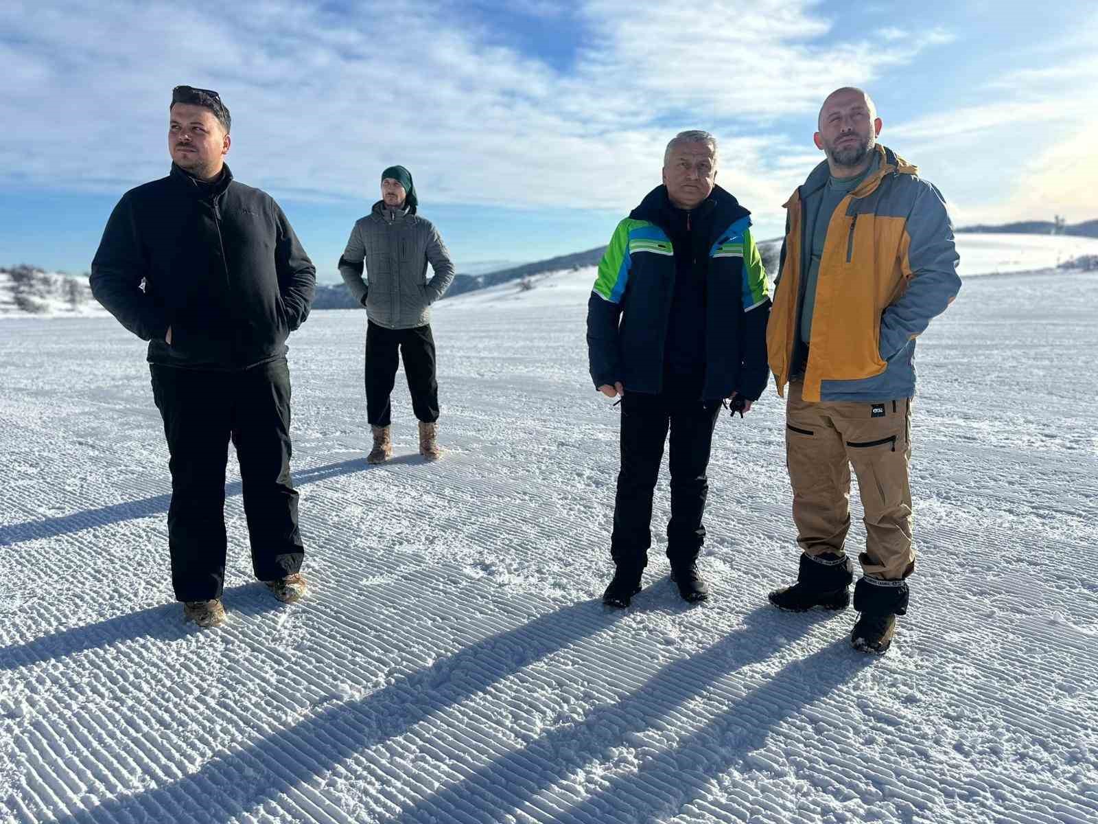 Keltepe kayak festivali öncesi hazırlıklar yerinde incelendi