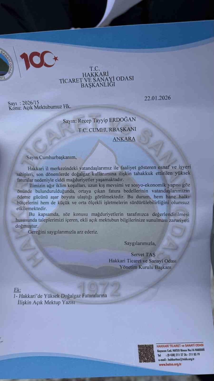 Hakkari&rsquo;de y&uuml;ksek doğal gaz faturalarına tepki
