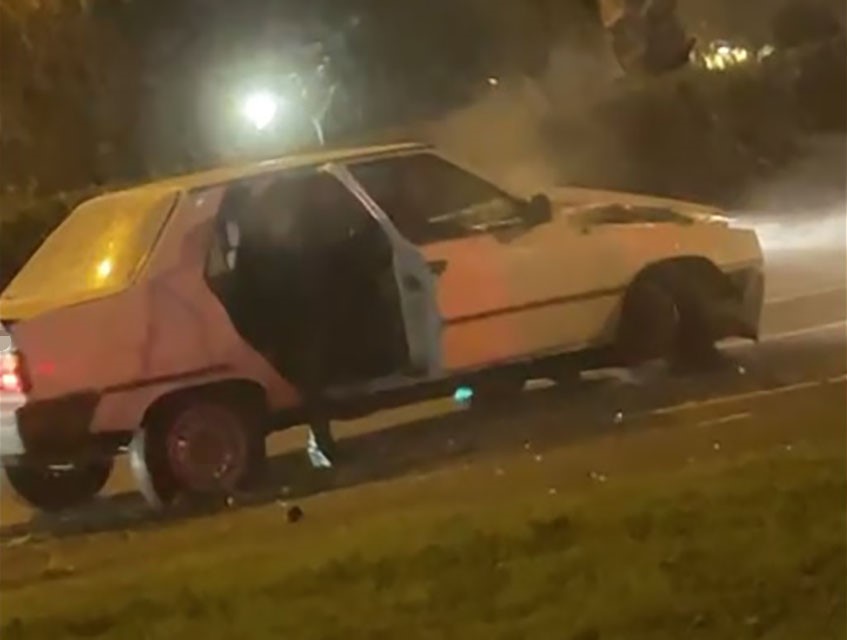 Polisten ka&ccedil;arken kaza yaptı
