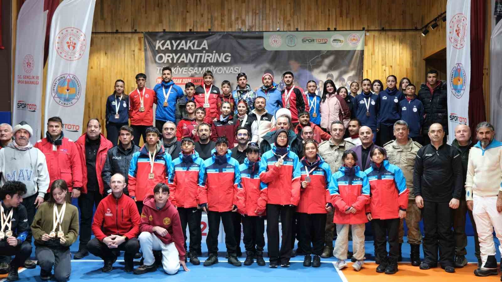 Kayakla Oryantiringde Milli Takım Se&ccedil;meleri Refahiye&rsquo;de yapıldı
