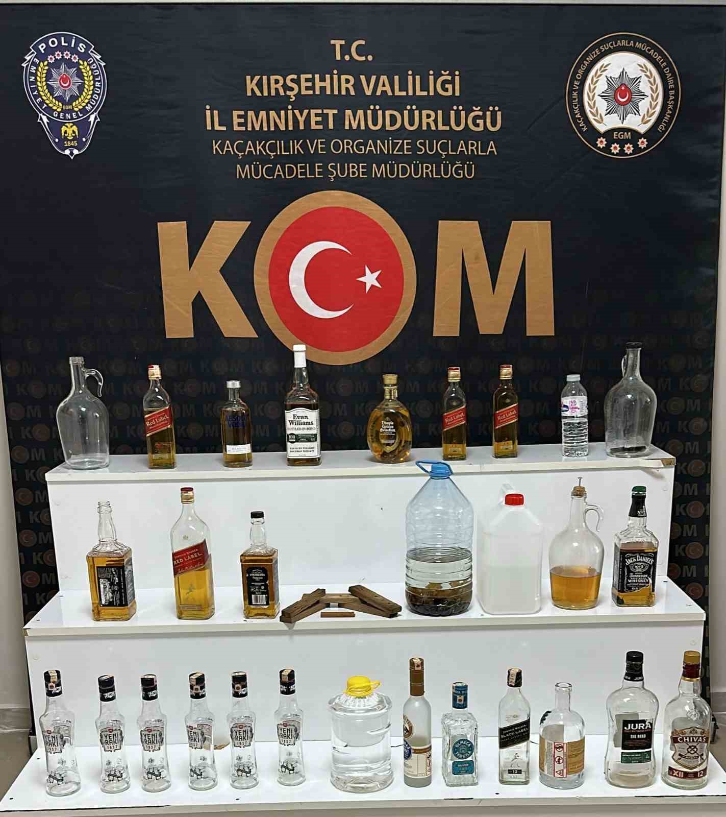 Kırşehir’de kaçak alkol ele geçirdi